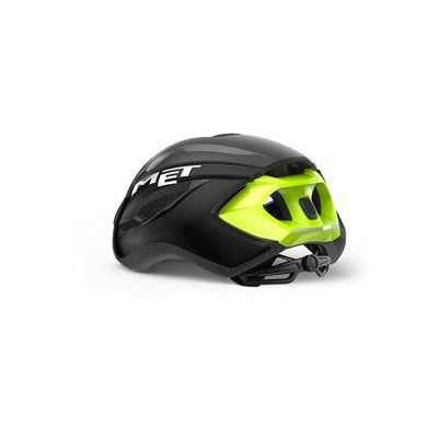 MET Strale pyöräilykypärä - Black Fluo Yellow Reflective 3