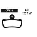 EBC CFA 633R (punainen) Jarrupalat Avid X0 Trail/Guide/Elixir