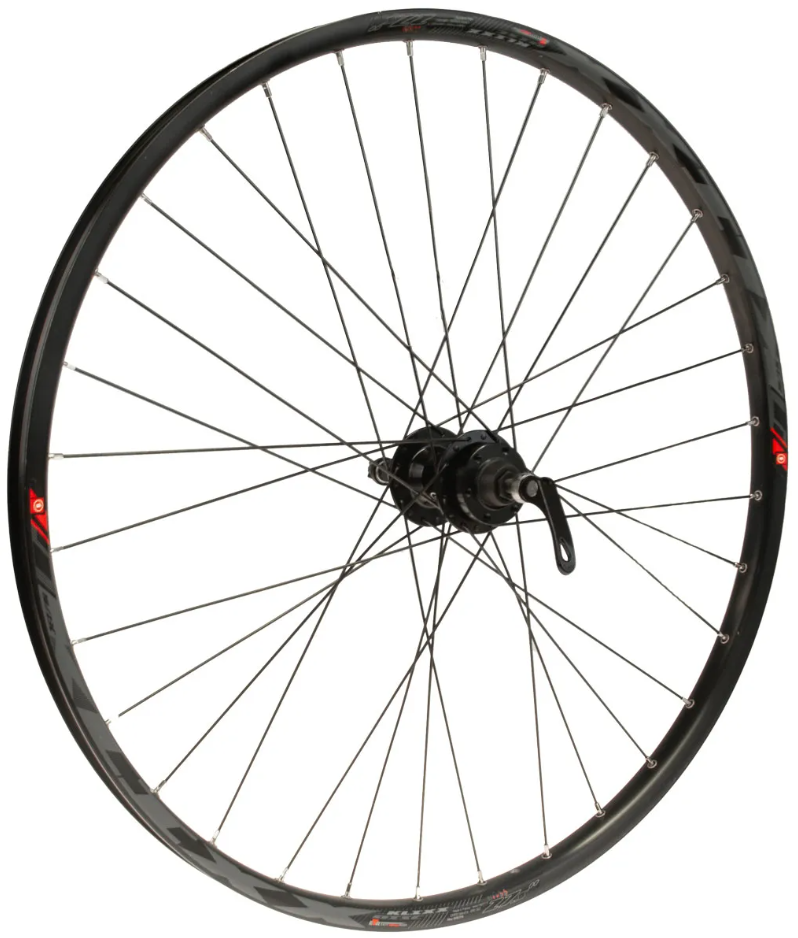 Takakiekko 26" kierre 6-pultti musta Alex
