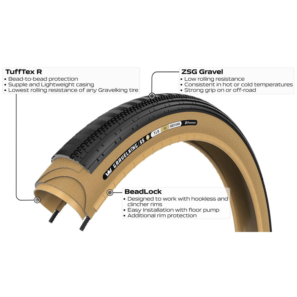Panaracer Gravelking SS R Black/Amber 35-622 ulkorengas