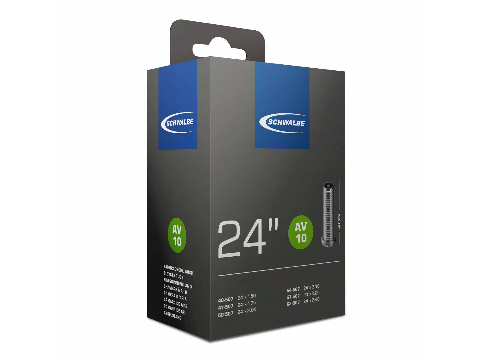 Schwalbe sisärengas AV10 24" auto (40-62x507)