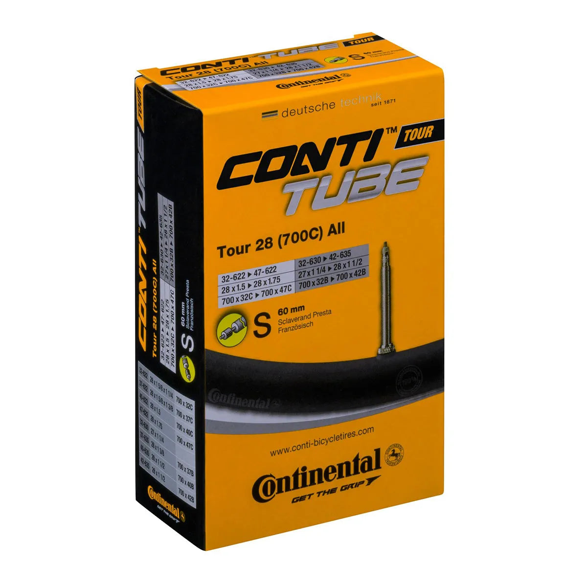 Continental sisärengas 28" presta 60mm
