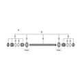 Shimano taka-akseli FH-T3000 täydellinen M10x146mm