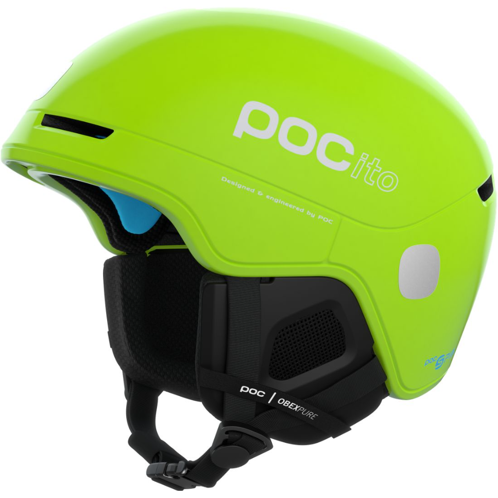 POC Pocito Obex SPIN - Fluorescent Yellow / Green lasten laskettelukypärä