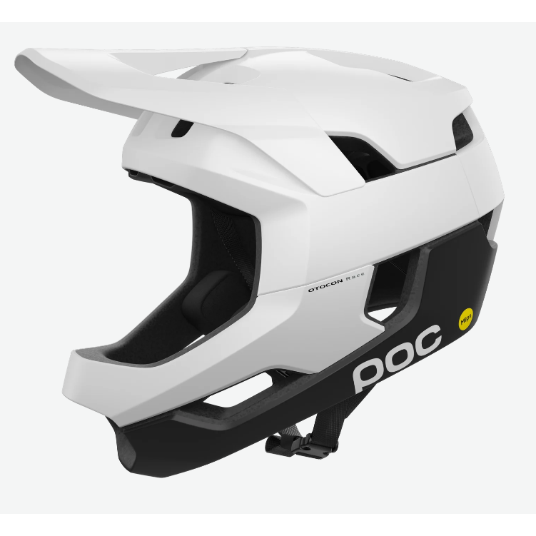 POC Otocon Race MIPS Full Face pyöräilykypärä - Hydrogen White / Uranium Black Matt