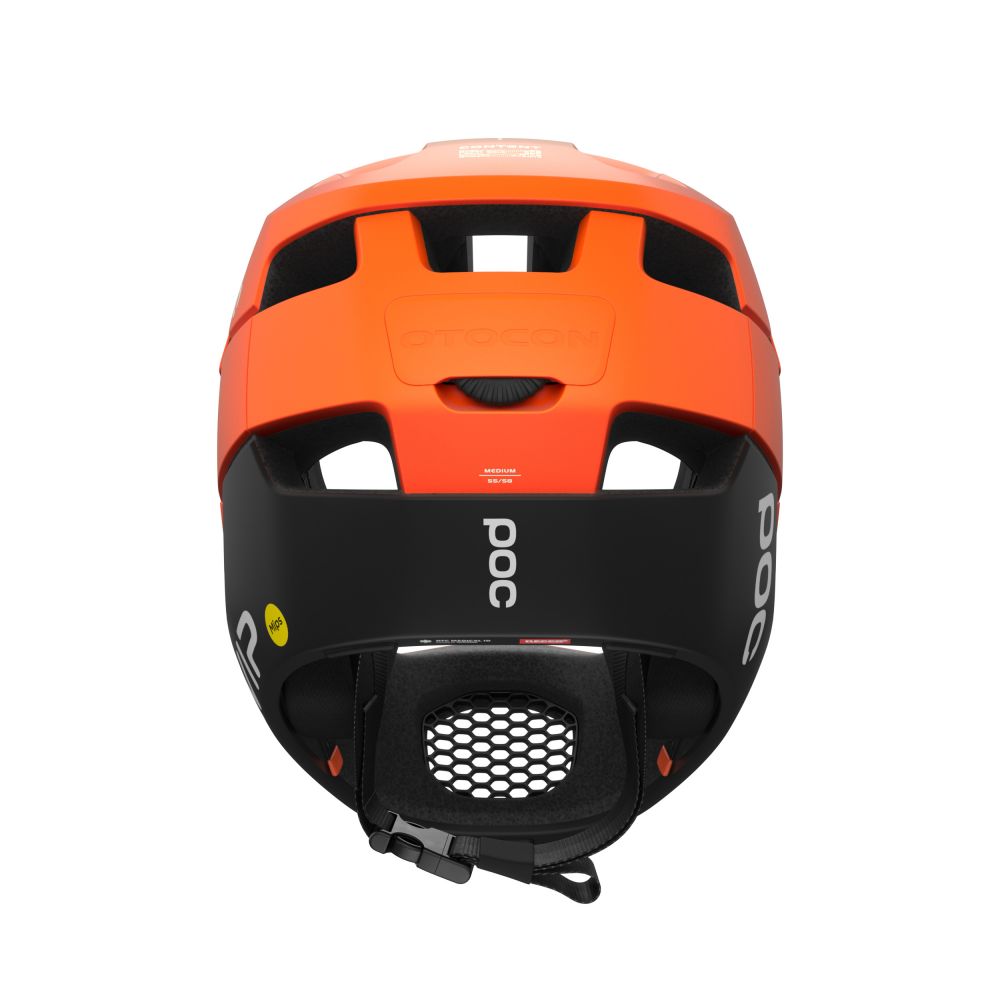 POC Otocon Race MIPS Full Face pyöräilykypärä - Fluorescent Orange AVIP / Uranium Black Matt 3