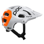 POC Tectal Race MIPS NFC pyöräilykypärä - Hydrogen White / Fluorescent Orange AVIP 4