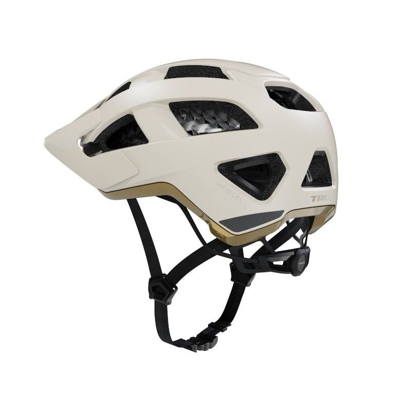 Trek Quantum WaveCel pyöräilykypärä - Era White / Old Style Gold 5