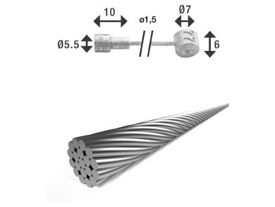 XLC jarruvaijeri extrapitkä 1,5mm x 4000mm