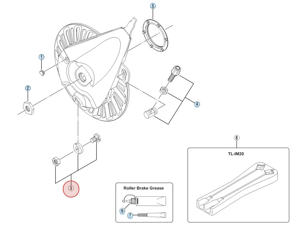 Shimano pysäytysmutteri jarru etu