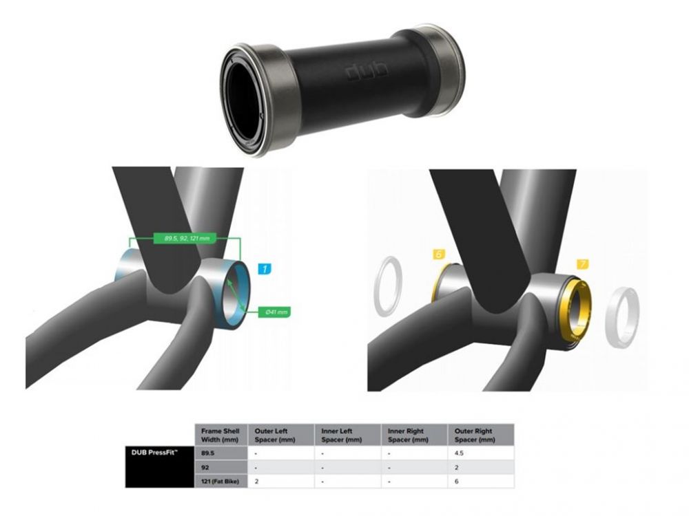 SRAM Bottom bracket DUB PressFit 89,5/92