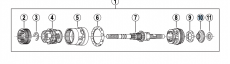 Shimano SG-3C40/41 Kuulakartio oikea pölysuojalla